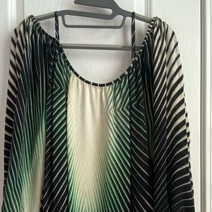 Cold Shoulder Silk flows pattern blouse